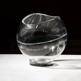 A Baccarat Crystal Custom-Designed Bowl with Stand