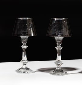 Philippe Starck for Baccarat: Two Harcourt Our Fire Crystal Candlesticks