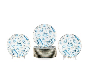 14 Richard Ginori Oro Di Doccia Porcelain Dinner Plates