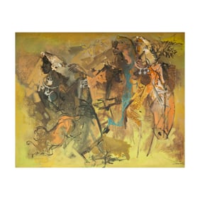 M. Sivanesan, 1940-2015, Figures with Monkey