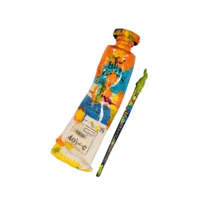 Ray Gross, B.1949, Paint Tube and Brush