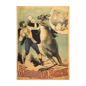 Lucien Lefevre, French 1850-1902, Kangourou Boxeur