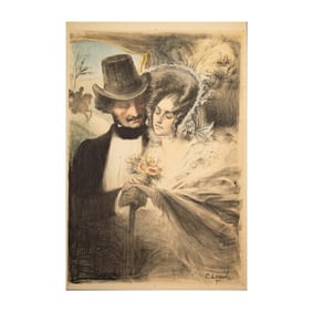 Charles-Lucien Leandre, 1862-1930, Les Amoureux