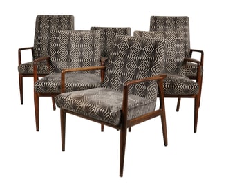 George Reinhoehl for Stow Davis: Six Armchairs