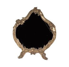 A Silverplate Table Mirror