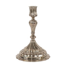 A Spanish Colonial Silver Candlestick