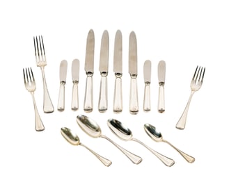 A Buccellati Milano Pattern Sterling Flatware Service for Eight