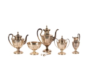 An S. Kirk & Son Sterling Five-Piece Tea and Coffee Service