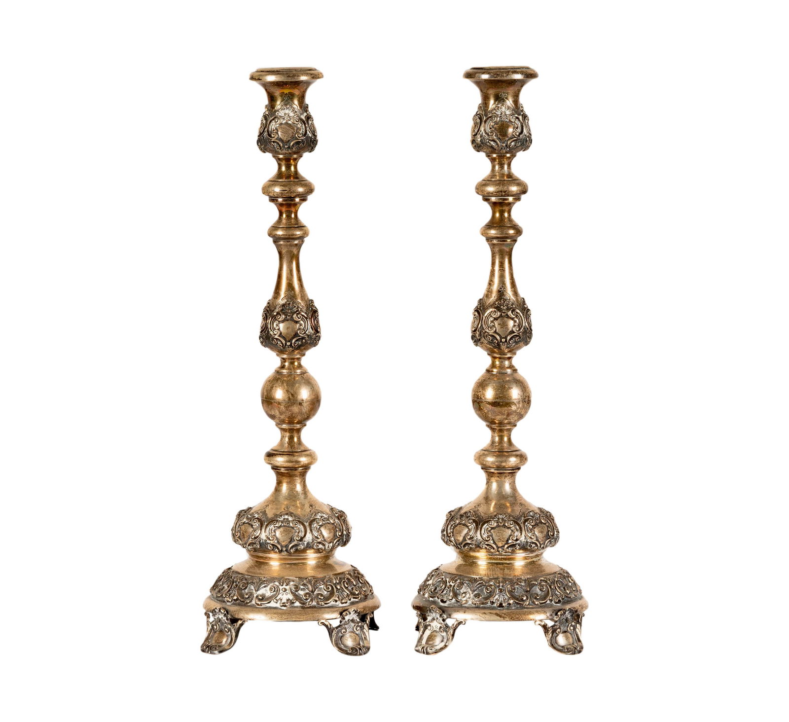 A Pair of Portuguese Sterling Candlesticks (1 of 13)