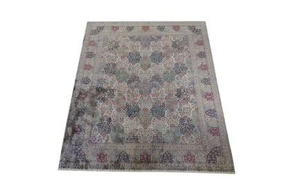 A Persian Silk Rug 10' 2" x 8'