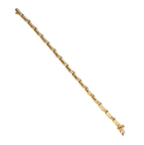 14 Karat Yellow Gold, Diamond Bracelet