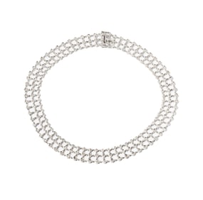 18 Karat White Gold Diamond Necklace