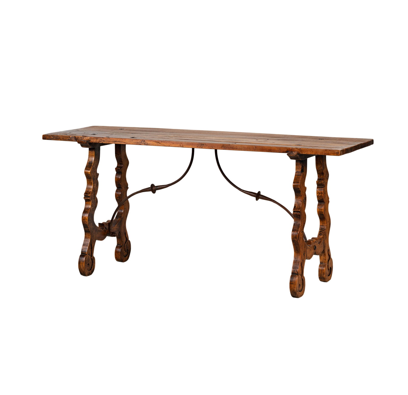 An Italian Baroque Iron and Walnut Library Table (1 of 12)