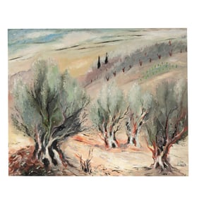 Reuven Rubin, 1893-1974, Old Olive Trees