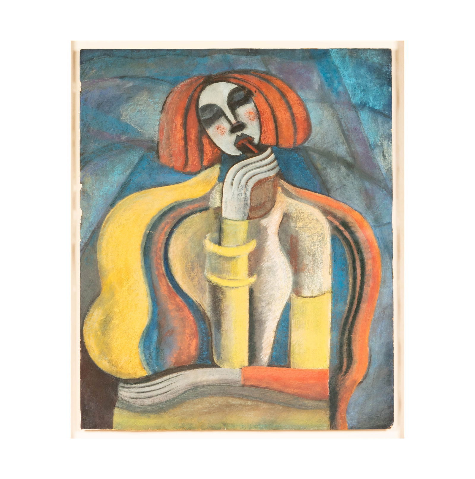 Hugo Scheiber, 1873-1950, Red-Haired Woman: Hugo Scheiber Hungarian 1873-1950 Red-Haired Woman crayon, pastel, and gouache on paper no signature visible 26 3/4 x 22 in. (67.9 x 55.9 cm.), Frame: 37 1/2 x 32 1/4 in. Provenance: The Estate of Ama