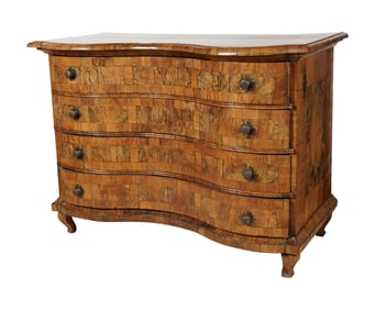 A South German Baroque-Style Burlwood Commode