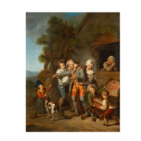 Pierre-Alexandre Wille, 1748-1821, Figures at a Cottage Door