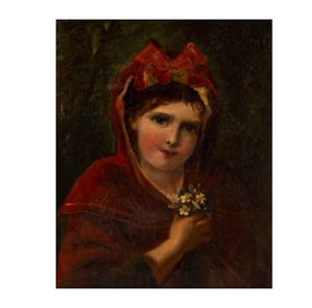 Sir John Everett Millais, 1829-1896, Portrait of a Girl with Flowers