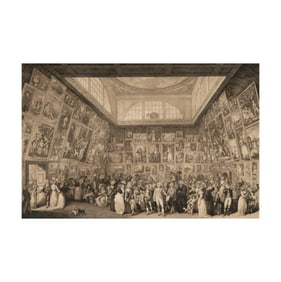 After Johann Heinrich Ramberg: Exhibition of the English Royal Academy