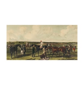 J. Harris after J.F. Herring, Racing, Plate 1: Saddling
