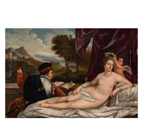 After Titian: Venus and the Lute Player