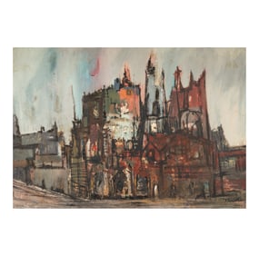 James S. Strombotne, B. 1934, Townscape