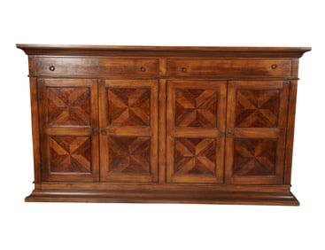 A Large Stained Wood Side Cabinet