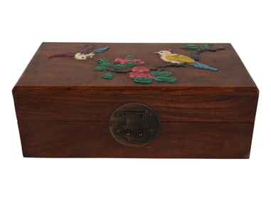 A Chinese Carved Hardwood Box