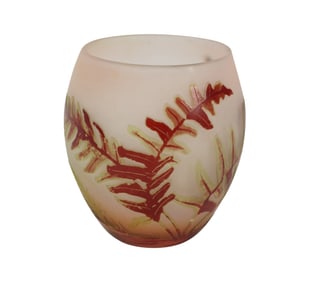 An Emile Galle Cameo Glass Fern Vase