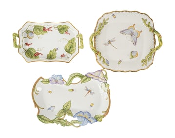 Three Anna Weatherley Designs Porcelain Trays