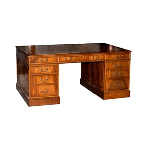 An English Mahogany Partner's Desk