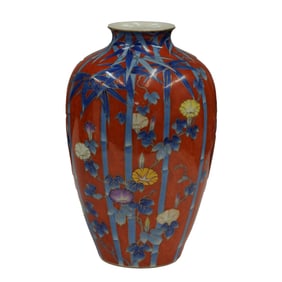 A Fukagawa Koransha Japanese Porcelain Vase