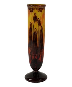 A Le Verre Francais Campanules Cameo Glass Vase