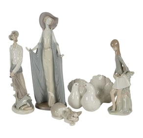 Five Lladro Porcelain Figures