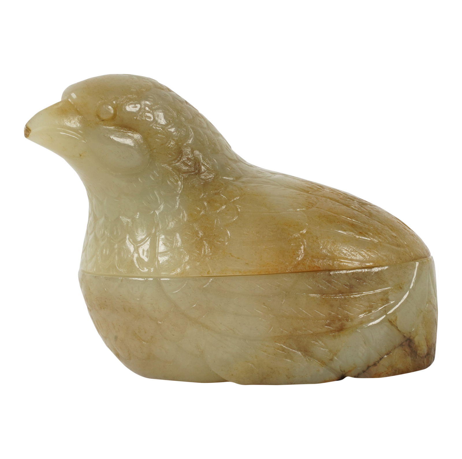 A Chinese Carved Jade Bird-Form Box (1 of 7)