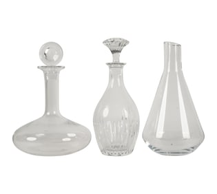 Three Baccarat Decanters