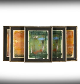 A Set of Five Alice Lane Collections Decorative Giclee Prints