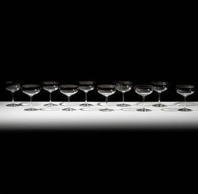 Ten Baccarat Perfection Crystal Champagne/ Sherbet Glasses