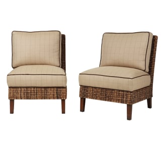 A Pair of Palecek Lounge Chairs