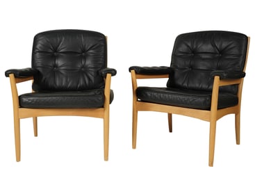 A Pair of Swedish Modern Armchairs
