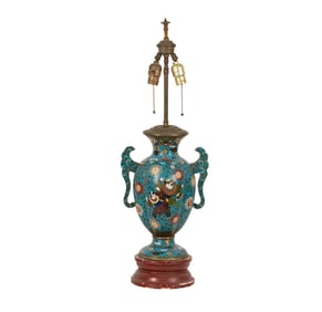 A Chinese Champleve Enamel Vase