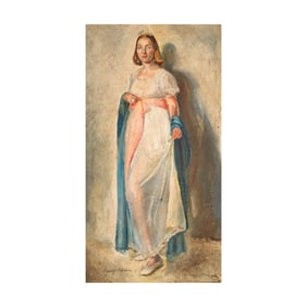George Chann, 1913-1995, Woman in a White Dress