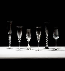 A Baccarat Bubble Champagne Flute Boxed Set