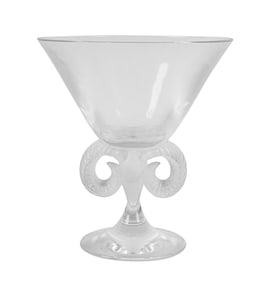 A Marc Lalique Aries Crystal Vase