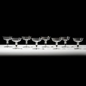 Seven Baccarat Crystal Vence Champagne Coupes