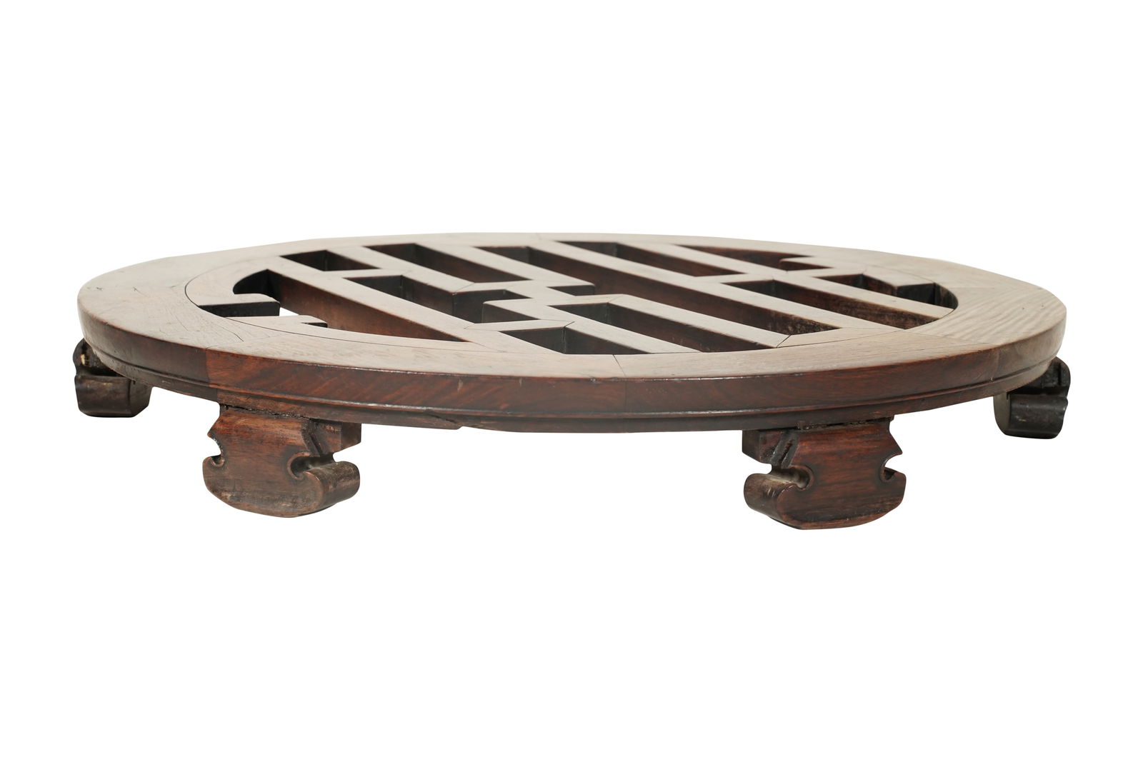 AN Antique Chinese Carved Wood Low Stand (1 of 9)