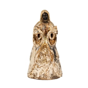 A Carved and Polychromed Wood Santo Figure