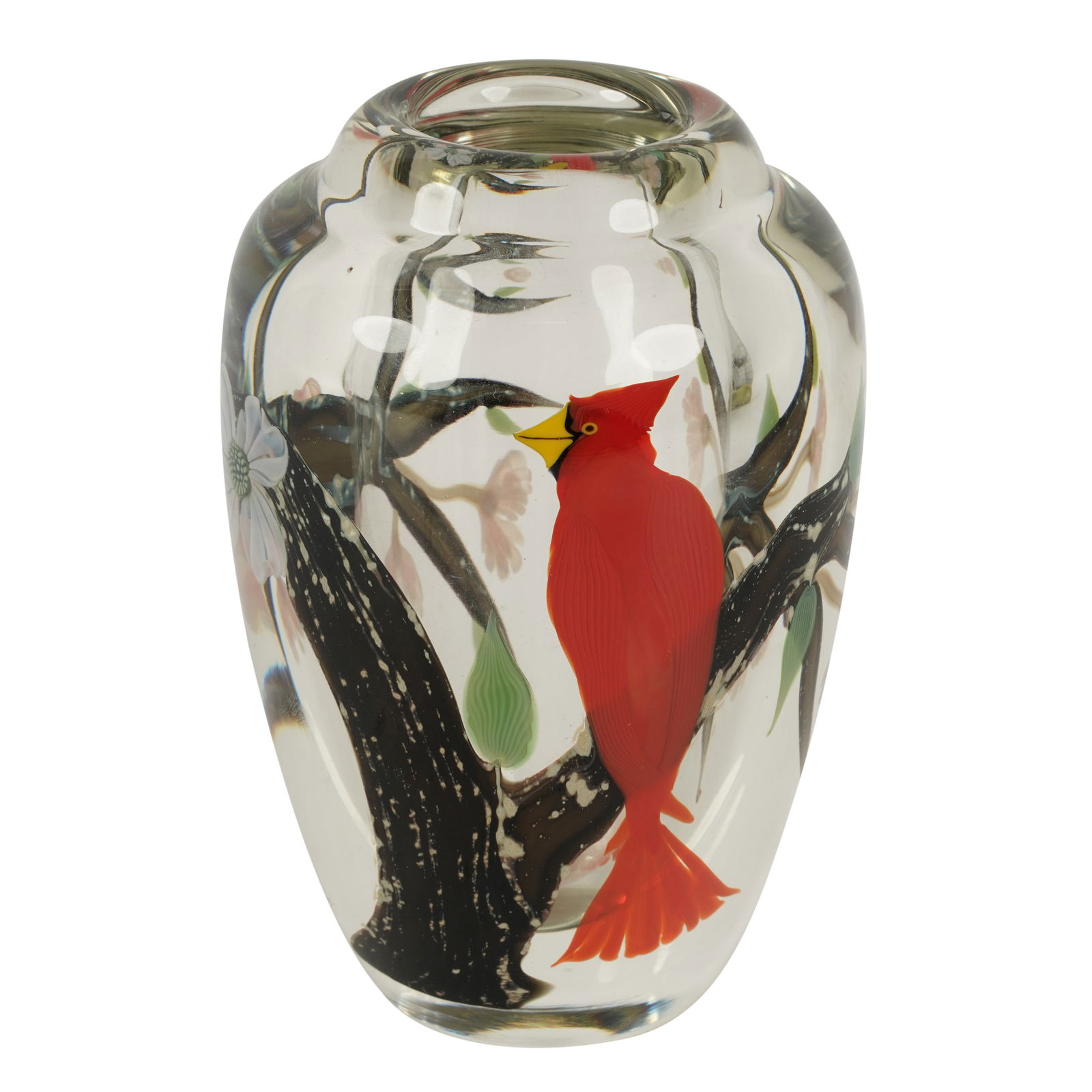 An Orient and Flume Cardinal Vase: signed 6 in. (15.2 cm.) high