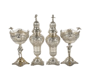 A Group of German .800-Silver Table Articles