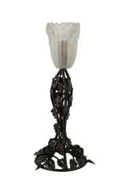 An Art Nouveau Style Metal Table Lamp
